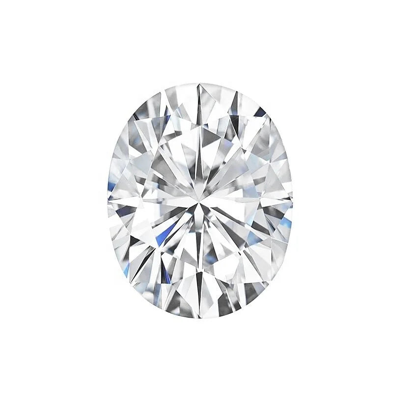 Zuanfa 1ct D VVS Oval Brilliant Cut Loose Oval Moissanite Diamond Crush Ice Cut MegaBDM