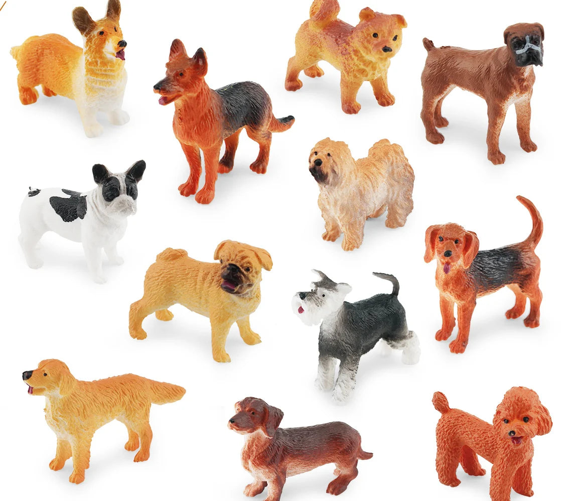 Simulation PVC Animals Dolls House Dinosaur Dog Sea Shark Figures Toy Model Collection Toy Kids  Children Gift Items