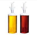 Square Glass Olive Oil Dispenser Bottle Clear Oil Vinegar Cruet with Pourers and Funnel