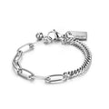 Creative Non Fade Titanium Steel Square 5mm Simple Fashion Stainless Steel Bracelet for Woman Jewelry