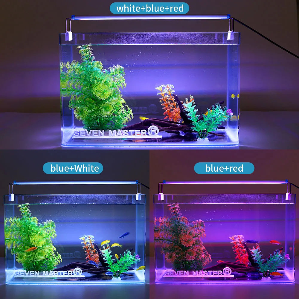 Wholesale 8W-24W Ultra-Thin LED Light for Aquariums Three Color Changing Bracket for Coral Eco-Friendly Planted Aquarium