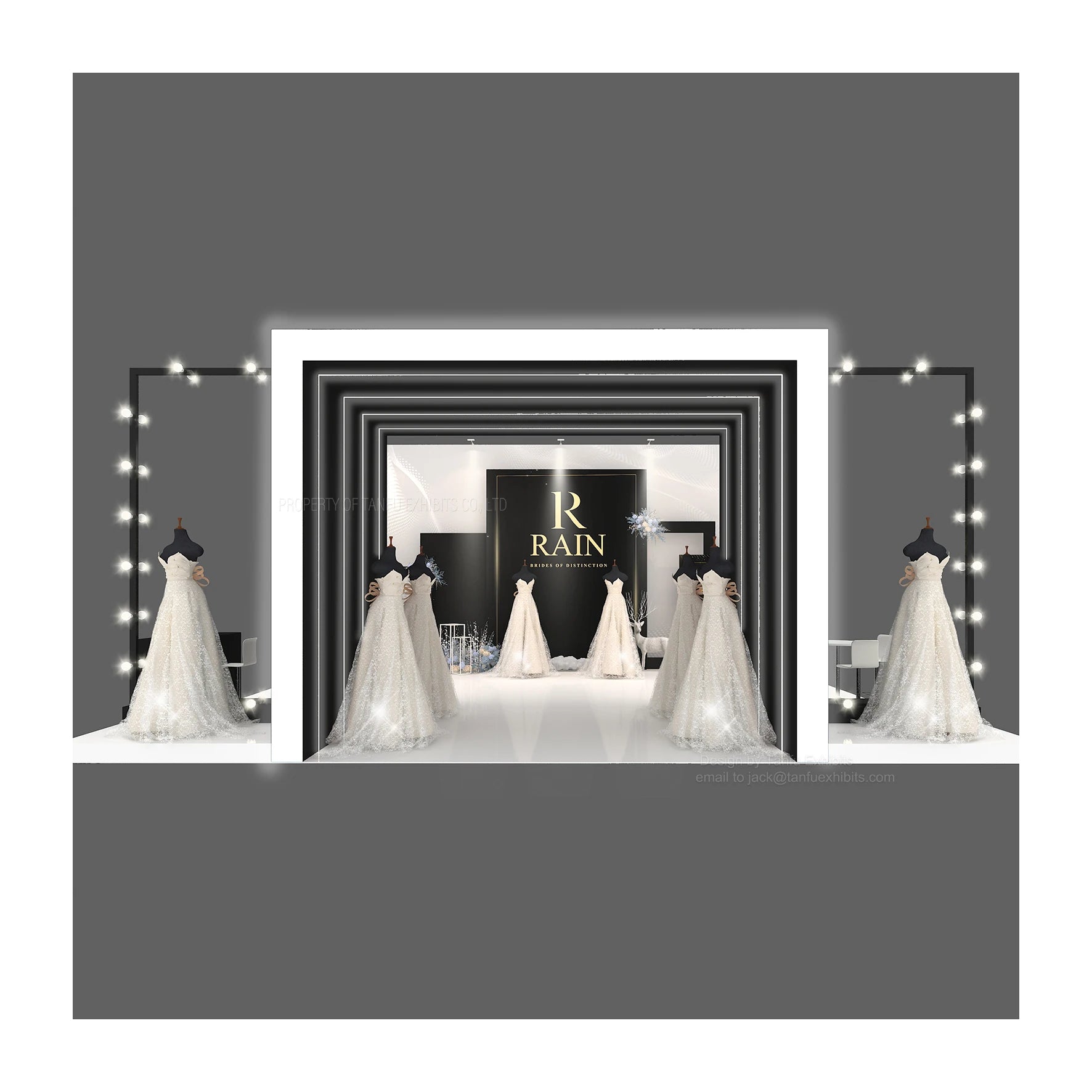 Tanfu Brand Exhibition Stand Custom Size Trade Show Booth Aluminum Fabric Customized Color Quick Setup Easy Trade Show Use