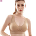 Plus Size 6XL Breathable Sports Bras for Women Seamless Comfortable Yoga Bra with Removable Pads Four-Way Stretch Medium Support