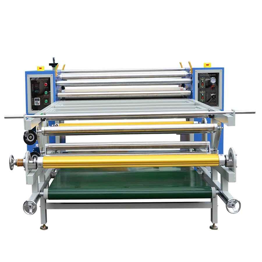 High Configuration Upper Feeding Table Roll to Piece Oil Heating  Drum 420mm Sublimation Fabric Heat Transfer Calander