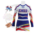 Wholesale Custom Colorful Cheerleading Uniform Sets-Rhinestone Embellished Bulk Orders for Schools/Squads