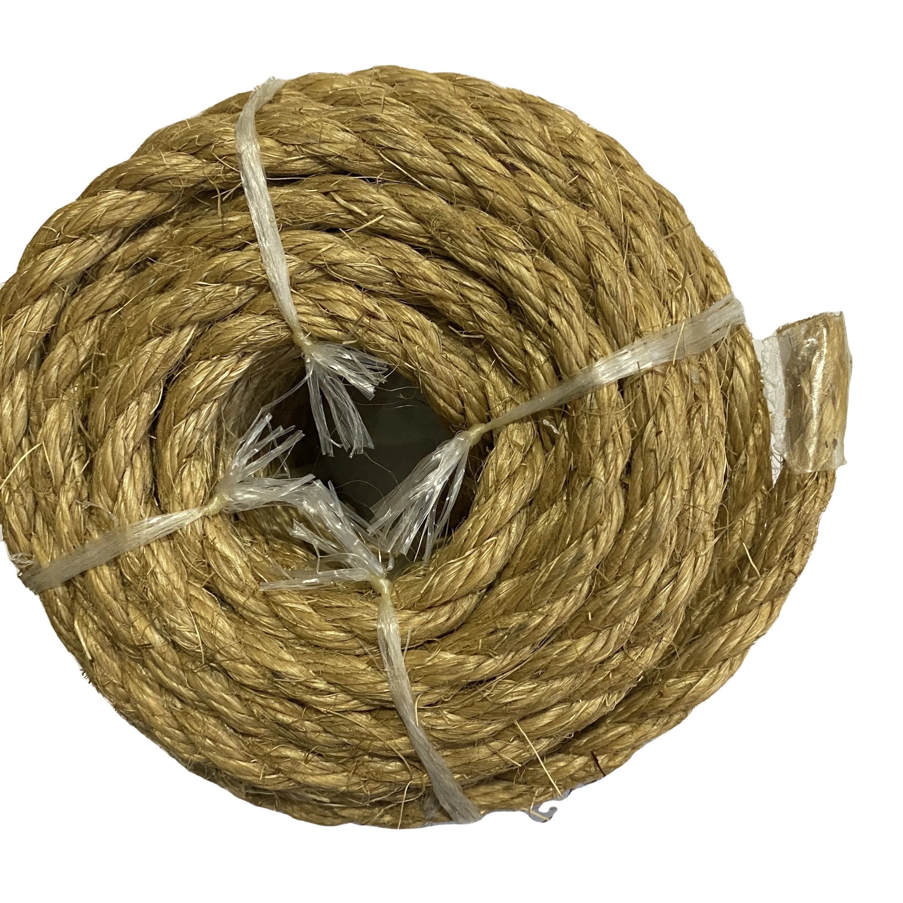 100% Natural Eco-friendly Recyclable Jute Braided Twisted Rope DIY Decoration Cord Coil Packing HUARUI Brand 12mm Diameter