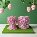 J10-238 Rose Pillar Aroma Candle Silicone Mould DIY Valentine's Day Flower Pillar Plaster Diffuser Stone Ornament MegaBDM