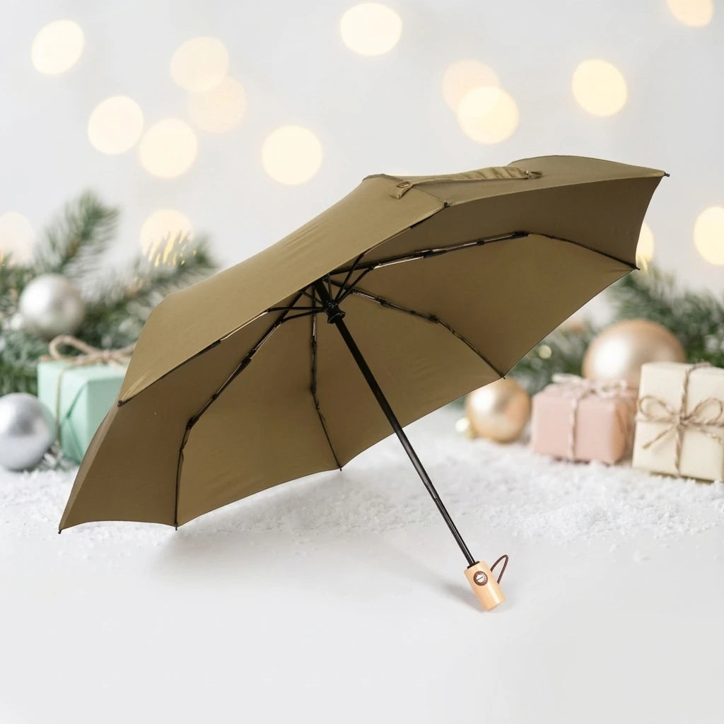 Blank Designer Foldable Umbrella Automatic Fold Manufacturer Automatic Umbrella Wooden Handle