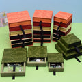 Sliding Jewelry Box with PE Display Drawer Box Jewelry for Ring Green Jewelry Box Wholesales