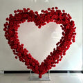 EG-WD195 Valentine's Day Proposal Red Pink Wedding Flower Arch Rose Love Arch White Pink Heart Shape Arch MegaBDM