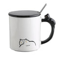 Simons Cat Mug Cute Porcelain Cat  Mug Ceramic Cat Cup With Lid Coffee Mug Ceramic