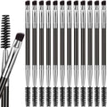 2 in 1 Eyebrow Brush Dual Ended Angled Brush Double-headed Nylon Handle Beauty Make up Brushes Tools
