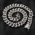 Europe and America Hiphop Rock Rapper Jewelry 18mm Thick Gold Iced Out Cz  Baguette Chain Party Figure Choker Necklaces Chain