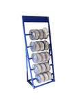 Industry Steel Small Metal Chains Cables Reel Storage Wires Drum Cloth Rolls Sample Exhibition Display Rack