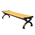 Outdoor Furniture Cast Iron Leg Plastic Wood Backless Bench Seat Outside Bench Public Garden Patio Seating Park Without Backrest