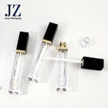 Jinze Matte Black Transparent Squeeze Bottle Square 6.5ml Containers Logo Lip Gloss Tube