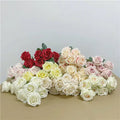 Artificial Rose Flowers 9 Heads Wedding Decorations Blush Pink Rose Bouquet Artificial