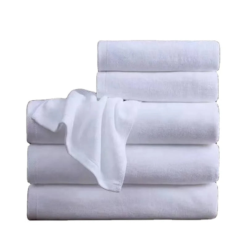 QUNZHEN 70 140 600g White Bath Towels Luxury Cotton Hotel  Bath Towels
