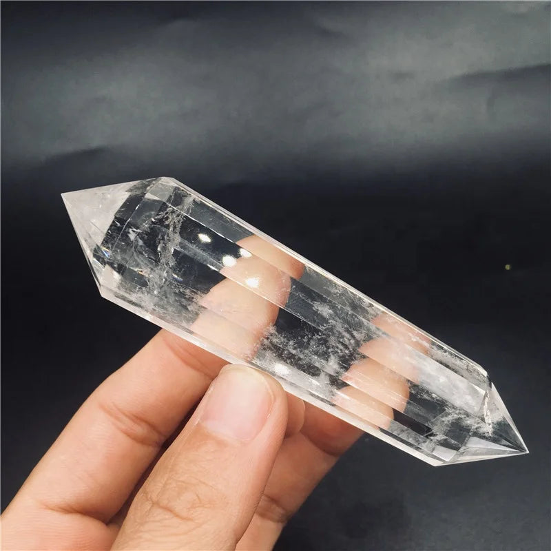 Wholesale Natural  High Quality Beautiful clear  Quartz Crystal 12 - Sided Vogel Crystal Point for Decoration`