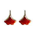 925 Sterling Silver Prevent Allergy Ginkgo Biloba Brincos Stud Earrings For Women Wedding Earrings Jewelry Accessories