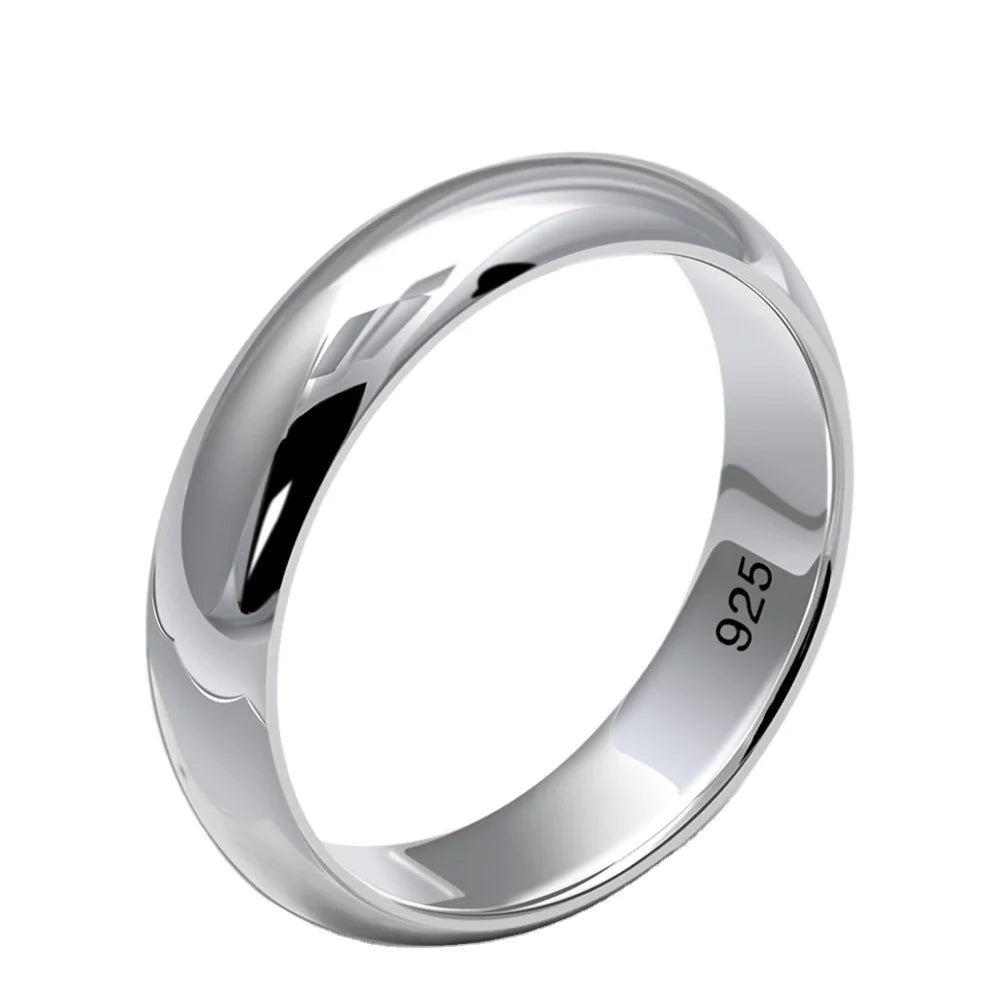 S999 925 Silver Rings for Men Women Couples Engraved Index Finger Rings Fine Jewelry for Engagement Gifts Parties