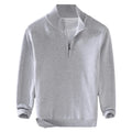 Custom logo Men's Cardigan Sweater Autumn Winter Clothing Fashionable Zipper Collar 100% Cotton Knitted Sweater