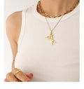 Jesus Cross Pendant Necklaces Mens Stainless Steel 18k Gold Cross Pendants