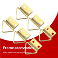 X0909 TS-K018 Golden Picture Frame D-ring Hooks Photo Frame Hangers with Screw Photo Frame Hangers