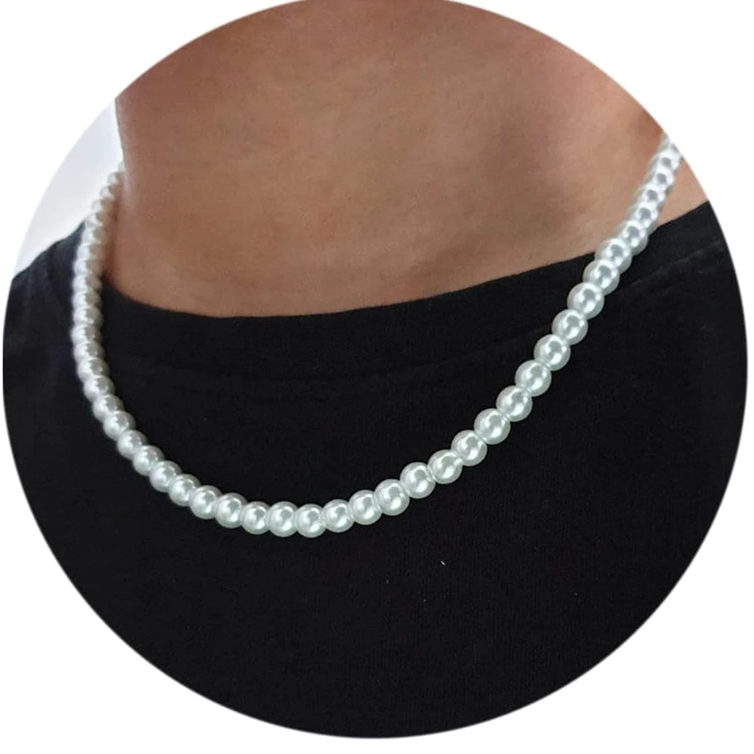 EuropeanAmerican Retro Fashion Temperament Beaded Necklace French Natural Pearl Necklace for Women