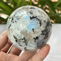 Natural Flashy Chakra Healing Crystal Ball Sphere Rainbow Moonstone Sphere Decoration