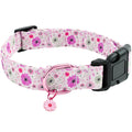 Custom JWPET Leather Rubber Dog Collar Cute Flower Luxury Design Small Animals Flower Charms Eco-Friendly Adjustable