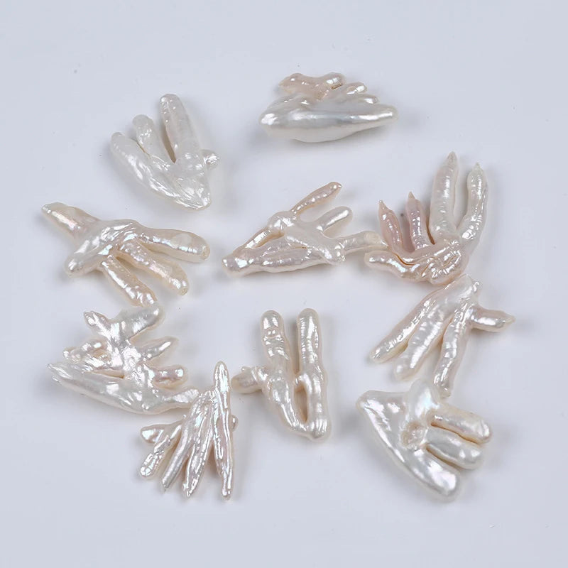 Chicken Feet Claw Baroque Pearls Irregular Hand Shape Beads Biwa Pearls