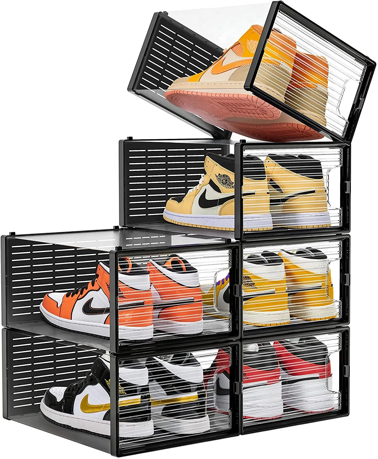 Shoe Storage Boxes Shoe Display Case Sneaker Storage Clear Shoe Organizer for Closet Clear Shoe Boxes Stackable