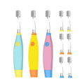 Shantou Custom Design Kids Electric Toothbrush Set Soft Animal Print Logo Cartoon Easy Grip Battery Powered Timer New for