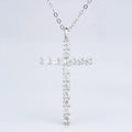 Fine Jewelry 925 Silver Mossanite Diamond Jewelry Cross Pendants Necklaces White Gold/Gold/Rose Gold Color Fashion Jewelry