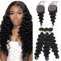 Hot Selling Natural 100% Raw Unprocessed Human Brazilian Hair Bundles With Frontal Ombre Loose Deep Wave Bulk Hair Extension