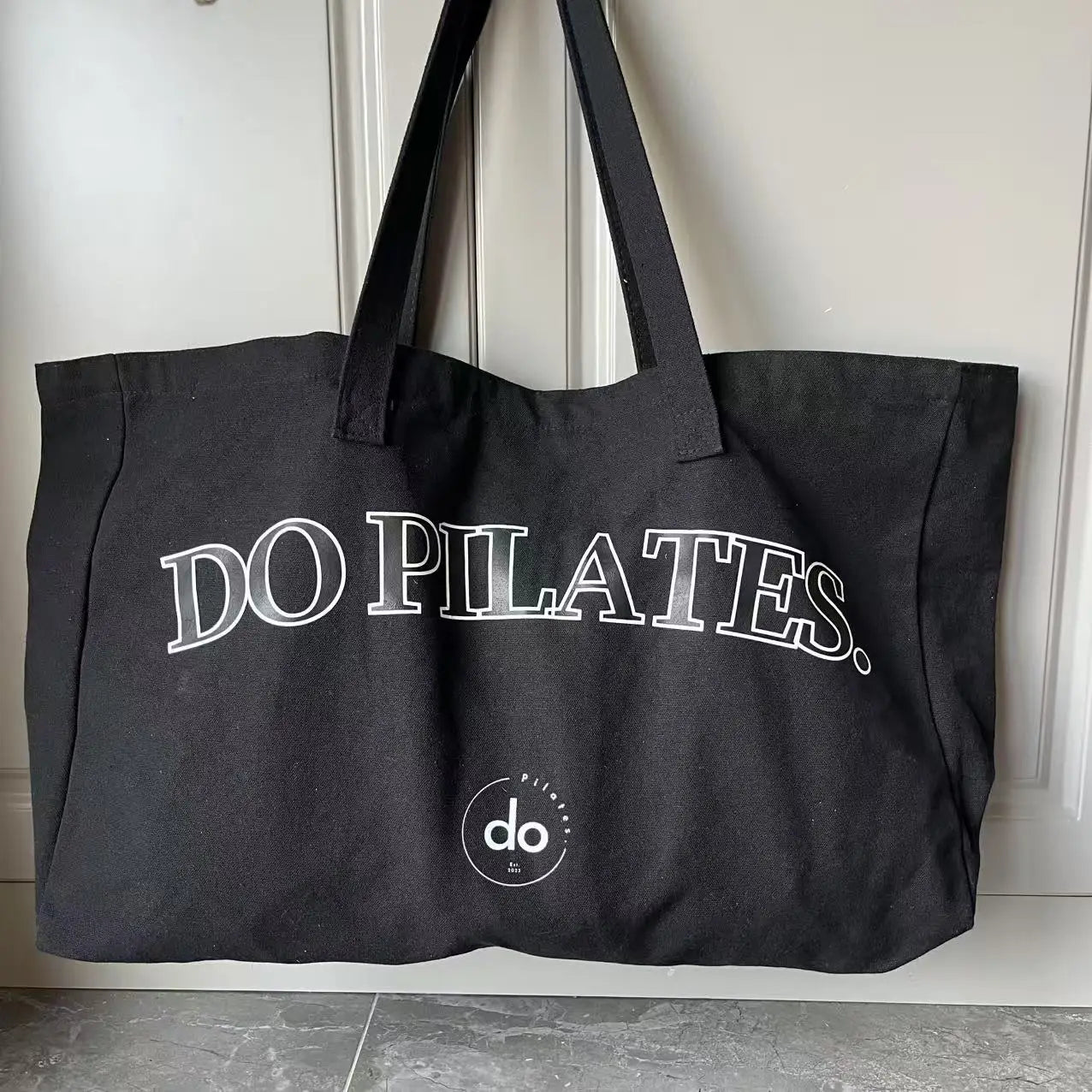 Women's Oversize Large Cotton Shopping Tote Bag Custom Logo Pattern Type Letter