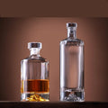 Wholesale Ury Heavy Iceberg Base 100ml 250ml 500ml 750ml 1000ml Tequila Gin Whisky Liquor Vodka Glass Bottle With Cork