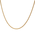Trendy 18k Gold Plated 925 Sterling Silver Gold Filled Twist Chain Rope Necklace