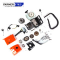 Farmertec Industrial Complete Repair Parts CS88020A Chainsaw Engine 2-Stroke 122CC Cylinder Crankcase OEM Replacement Parts