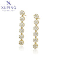 X001008473 Xuping Jewelry Wholesale Bulk 14K Gold Plated Flower Long Pendant Synthetic CZ Fashion Women Earrings