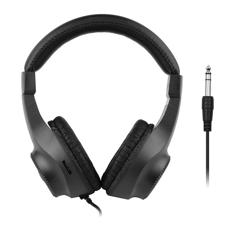Wired Stereo Monitor Headphones Over-ear Headset with 50mm Driver 6.5mm Plug for Recording Monitoring Music Appreciation