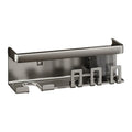 Modern Design Wall-mounted Electric Toothpaste & Toothbrush Rack Punch-Free Metal Storage for Toilet Mouthwash Cup & Brush