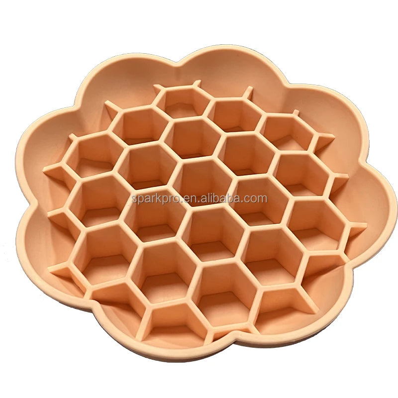 Custom Slow Feeder Dog Bowls Silicone Spiral Design Anti Choke Feeder with Suction Cup Dog  Accessories Bowl
