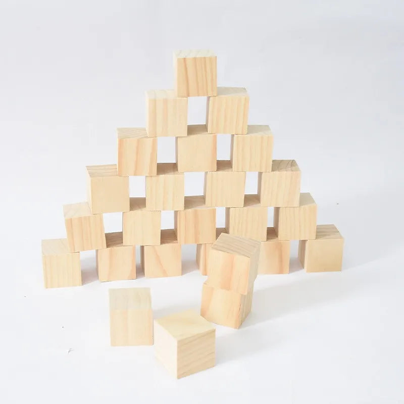 Unfinished 1/2 Inch Small Pine Wood Cubes Polished Wooden Blocks for Crafts DIY Home Decor Wood Crafts Wooden Boxes & Wall Signs