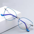 In Stock Trending Spring Metal Hinge Optical Eyewear2022 Blue Frame Glasses Cat Eye Anti Blue Light Glasses Candy Color Female