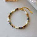 New Design  Colorful Copper and Natural Stone Bracelets Retro Classical Bracelet for Women