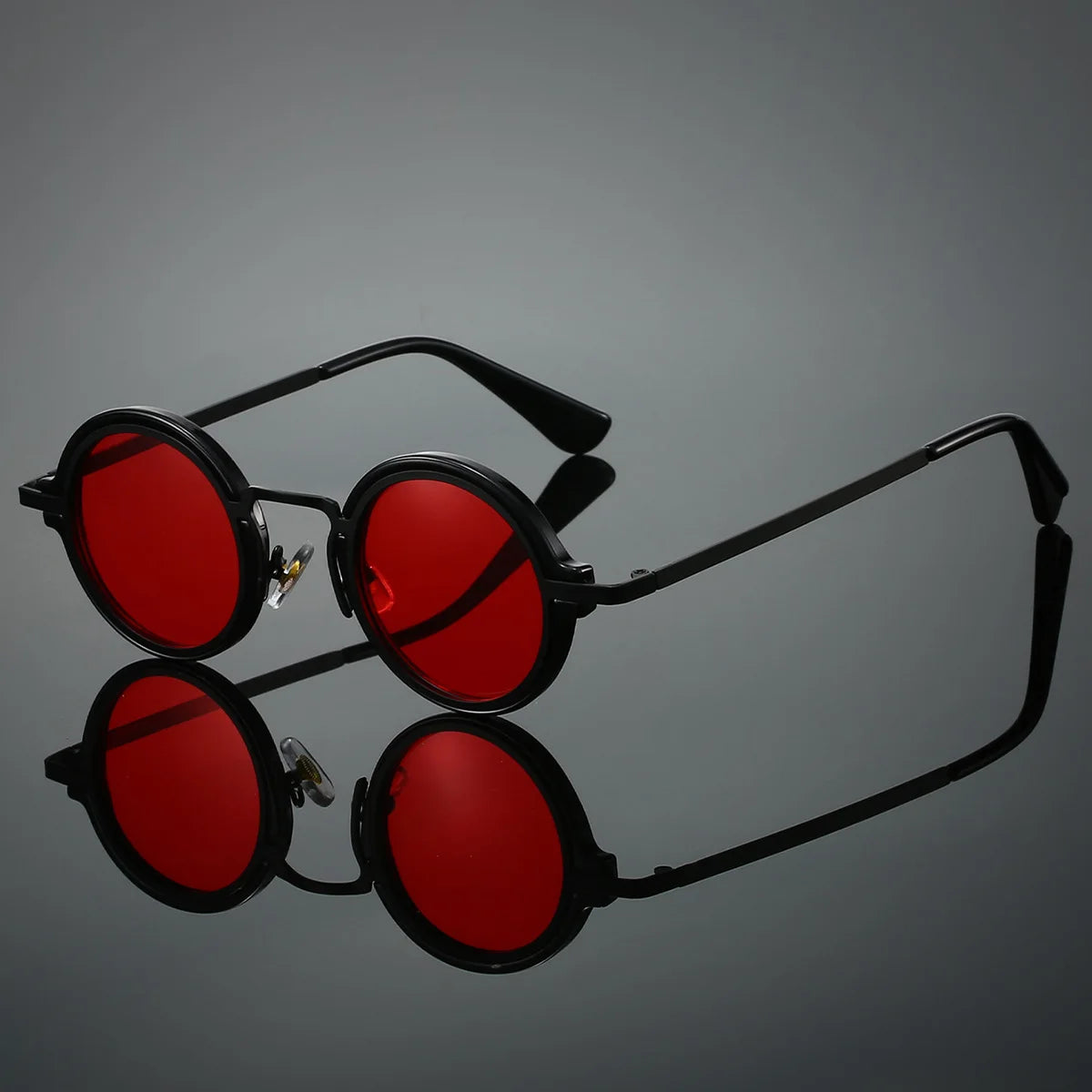 Trend 2024 Cyberpunk Small Round Metal Eyeglasses Frames Sun Glasses for Men High Quality Luxury Sunglasses Custom Own logo