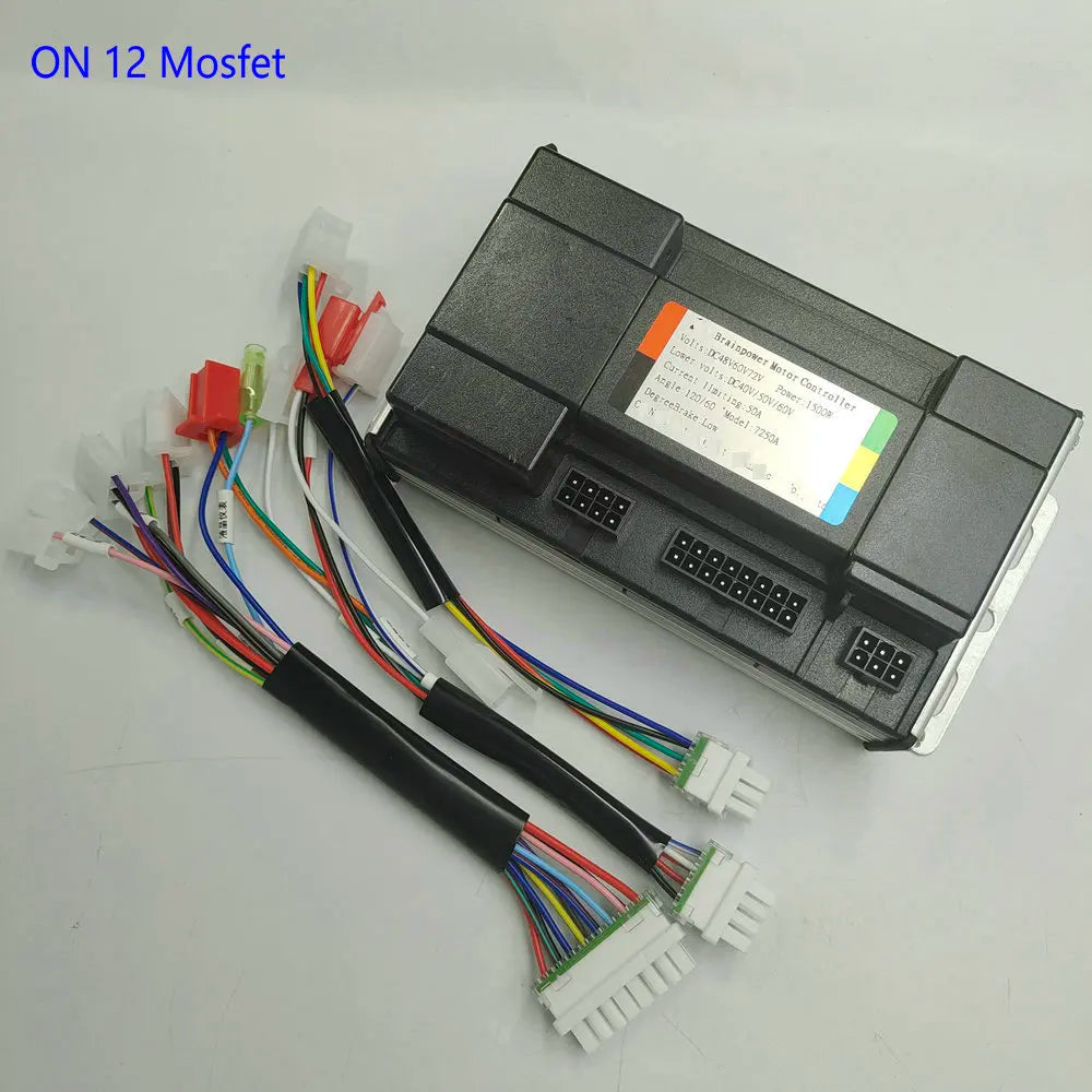 SINEWAVE CONTROLLER 12MOSFET 48V60V72V35A-50A 1500W for ELECTRIC BIKE SCOOTER TRICYCLE ATV SNOWMOBILE MOPED BUGGY DIY PARTS
