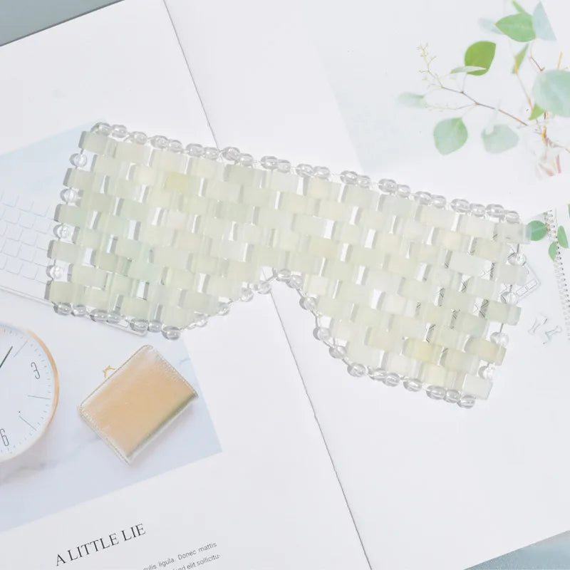 DIY Rose Quartz Crystal Eye Mask Relieve Wrinkles and Anti-aging Natural Crystal Eye Mask